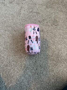 Pink Patterned Neoprene Cup Sleeve